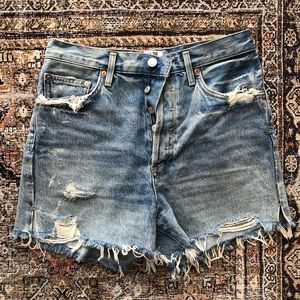 Agolde Dee high rise denim shorts